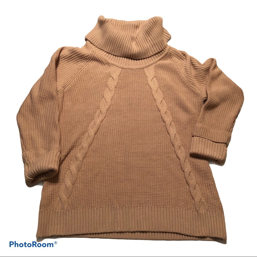 Calvin Klein Women Large Cable Knit Blush Sweater